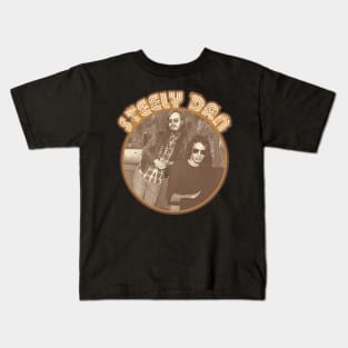 Retro Sepia Steely Dan Kids T-Shirt